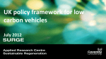 Policy enablers for low carbon vehicles