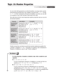 Topic 12: Number Properties