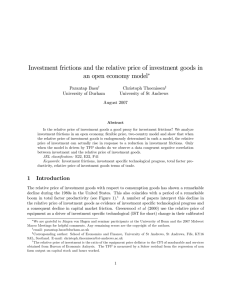 Investment frictions and the relative price of investment goods in an