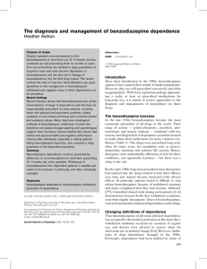 The diagnosis and management of benzodiazepine dependence