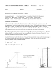 CONSERVATION OF MECHANICAL ENERGY (40 minutes) Exp