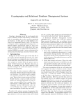 Cryptography and Relational Database Management Systems