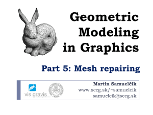 Geometric Modeling in Graphics