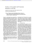 Evidence of Incomplete Left Ventricular Relaxation in the Dog