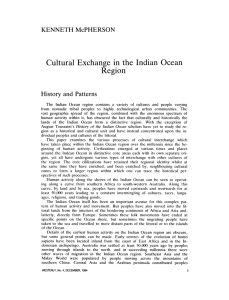 Cultural Exchange in the Indian Ocean Region