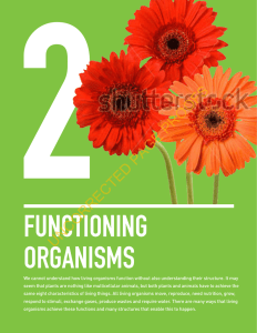 Functioning organisms