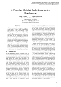 A Piagetian Model of Early Sensorimotor Development