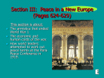 Section III: Peace in a New Europe (Pages 624-629)