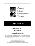 Subtest II - CTC Exams
