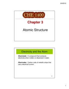 Chapter 3 Atomic Structure