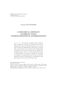 George VOUTSADAKIS CATEGORICAL ABSTRACT ALGEBRAIC