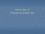 World War II Prelude to Global War