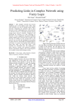 Predicting Links in Complex Network using Fuzzy Logic