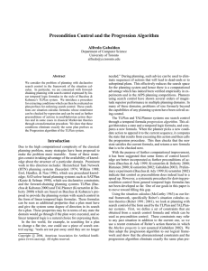 Precondition Control and the Progression Algorithm
