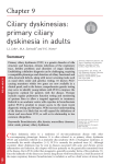 Ciliary dyskinesias: primary ciliary dyskinesia in adults