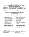 list of faq questions in physics unit 1,2,3 three