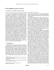 Why subduction zones are curved - Harvard John A. Paulson School