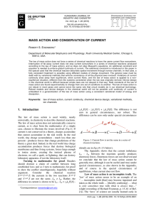 MASS ACTION AND CONSERVATION OF CURRENT