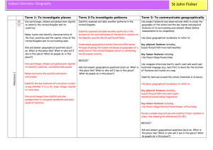 Geography - St John Fisher Catholic Primary School