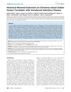 Historical Mammal Extinction on Christmas Island (Indian Ocean