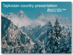 Format for country presentations