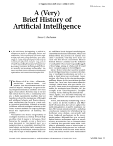 A (Very) Brief History of Artificial Intelligence