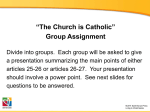 "The Church is Catholic" group assignment