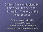 Clinical Decision Ma.. - Faculty Web Sites at the University of Virginia