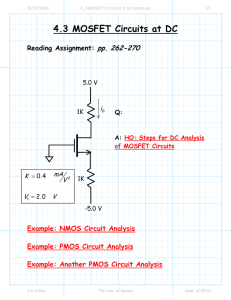 4.3 MOSFET Circuits at DC