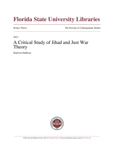 A Critical Study of Jihad and Just War Theory