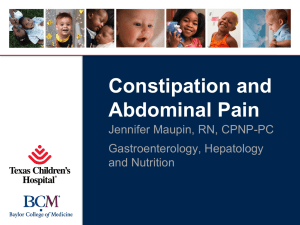 Constipation and Abdominal Pain