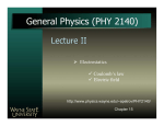 General Physics (PHY 2140) - Wayne State University Physics and