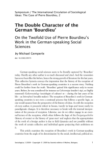 The Double Character of the German `Bourdieu`
