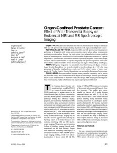 Organ-Confined Prostate Cancer: Effect of Prior Transrectal Biopsy