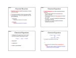 Chemical Equations