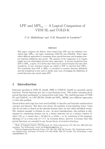 LPF and MPLω — A Logical Comparison of VDM SL and COLD-K