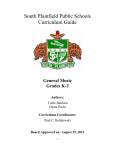 Grades K-2 General Music - South Plainfield Public Schools