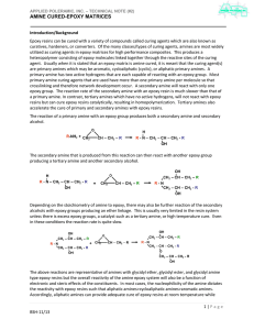 amine cured-epoxy matrices