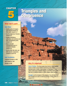 Chapter 5: Triangles and Congruence