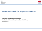 Climate information and decision making in development and