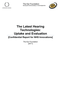The Latest Hearing Technologies: Uptake and Evaluation