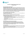 Haemophilus influenzae Type b Conjugate Vaccine Information Sheet