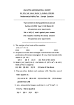 Sample Question for the Advanced Mathematical Ability Test