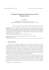 A Simply Regularized Derivation of the Casimir Force