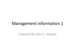 Management information 1