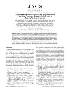 Correlation between Crystal Structure and Mobility in Organic Field