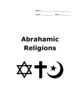 Abrahamic Religions Packet - Mrs. Waite`s 7th Grade Social Studies