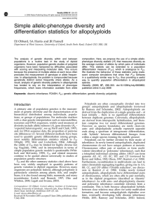 Simple allelic-phenotype diversity and differentiation