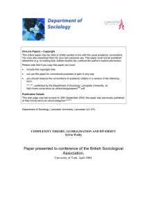 Paper presented to conference of the British Sociological Association,