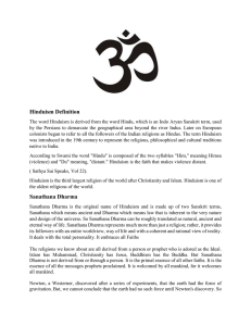 Hinduism Definition Sanathana Dharma